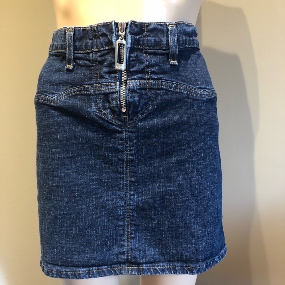 Tommy Hilfiger high waist mini jean skirt
